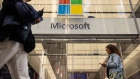 A Microsoft store in New York, US, on Thursday, Oct. 12, 2023. Microsoft Corp. will appeal a decision by the US Internal Revenue Service that the software maker owes at least $28.9 billion in taxes related to how it allocated income and expenses among global subsidiaries from 2004 to 2013.