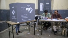 A polling station during the third phase of voting for national elections in Ahmedabad, Gujarat on May 7.