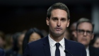 Evan Spiegel during a Senate Judiciary Committee hearing on Jan. 31.