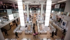 People shop inside at the Hudson's Bay Company (HBC) flagship department store in Toronto  
