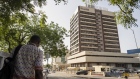The Cedi House office building, which houses the Ghana Stock Exchange, in Accra, Ghana, on Monday, March 11, 2024. Ghana is resisting calls by holders of the country's eurobonds to offer a sweetener for restructuring $13 billion of debt, risking a self-imposed deadline for a deal. Photographer: Ernest Ankomah/Bloomberg